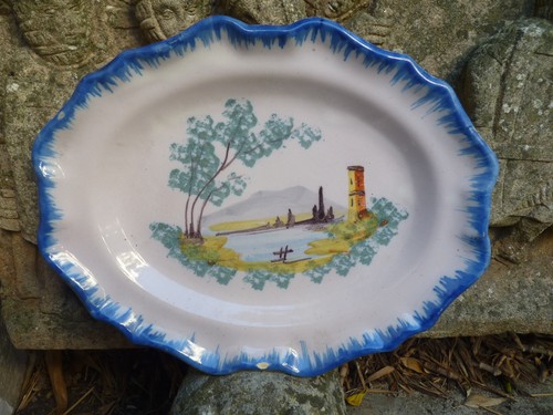 Beau petit plat faïence - petit,