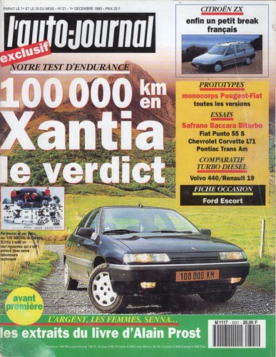 Auto journal 1993 safrane - l'auto,