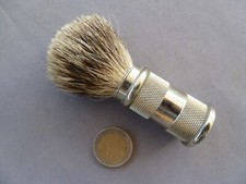 Antique Shaving Badge, Chrome Metal Frame