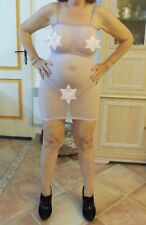 robe courte , sexy et transparente couleur mauve taille U