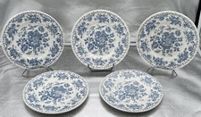 5 PETITES ASSIETTES VINTAGE FAIENCE ANGLAISE MYOTT MEAKIN BLEUE ORIENTAL GARDEN