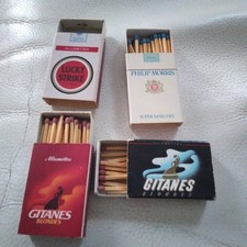 4  BOITES ALLUMETTES  VINTAGE  ROYALE GAULOISES LUCKY STRIKE