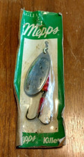  Vintage Silver Mepps Aglia 5 Killer Fishing Spinner Lure - British French - NIP