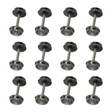 12Pcs Échelle HO 1:87 33” DC Roues en Métal pour Trains Miniatures C8725