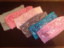 Victorias Secret PINK Lace Tube Bandeau Bralette Sequins Shimmer Asst Colors NWT
