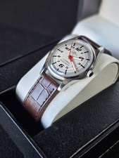 Vintage Fortis Hand Wind 17 Jewels Shock Proof New Brown Leather Band