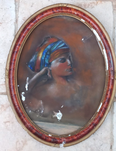 Tableau pastel orientaliste - tableau,