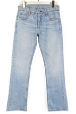 Levi's 527 Hommes Jeans W29/L30 Bleu Clair Bootcut Fit Délavé Braguette Zip