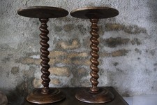 LOT ANCIEN guéridons  EN BOIS