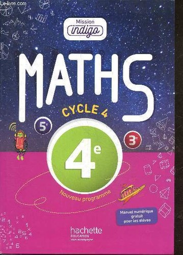 Maths manuel cycle 4 - 4e,,