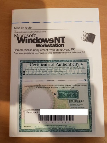 Licence microsoft windows 4 - licence, nt