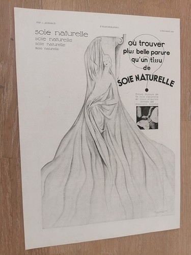 Publicité 1931 soie naturelle - soie,
