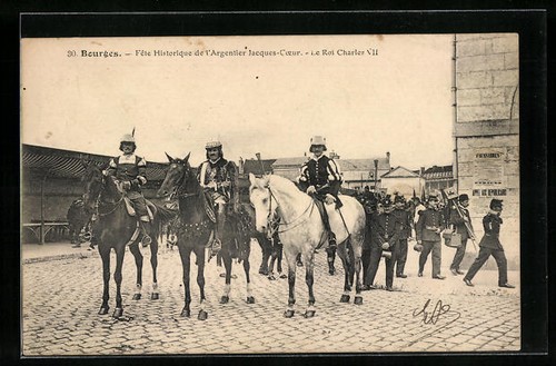 Cpa bourges fête historique - bourges,,