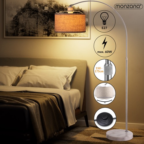 Lampadaire arc abat - -jour, socle
