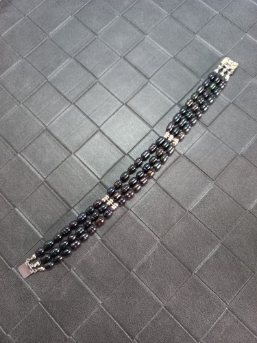 Bracelet argent perles d - en, et