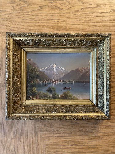 Huile sur panneau paysage - , de