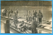 Old postcard photo: barrel bridge / 1915