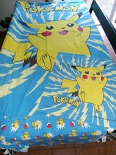 Parure lit Belltex housse couette coton 140 x 190 Pokemon Nintendo Vintage 1998