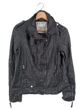 ESPRIT Veste en cuir synthétique Dames Veste T EU 40 noir style décontracté