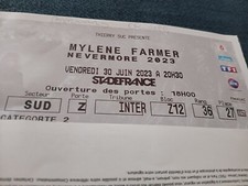 Place  concert Mylene Farmer, 30 juin valable pour le 27 septembre  2024