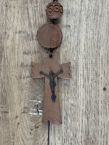Grand chapelet ancien bois - grand,