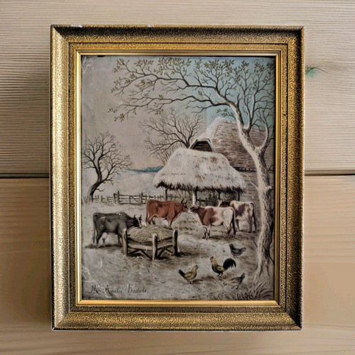 Tableau rustique hivernal - rustique,