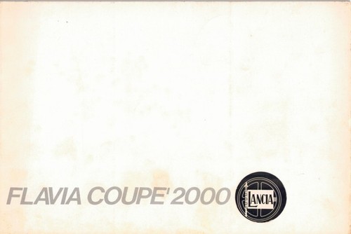 Brochure lancia flavia coupé - flavia,