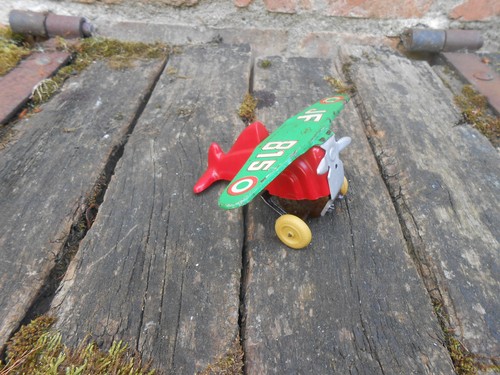 Jouet ancien avion mecanique - ancien,