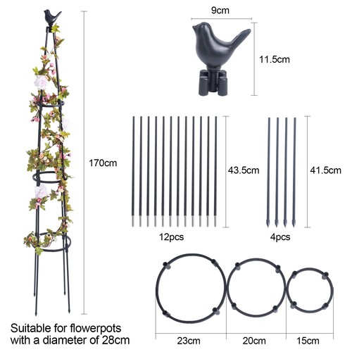 Support tour jardin 170cm - support,