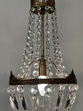 REF 47 / chandelier pampilles hot air balloon / REMADE NEW / ANTIQUE CHANDELIER