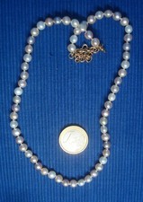 B26D Collier Perle Culture Rose & Nacre Perle Chaine dorée Lot Bijou 