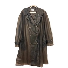 Maison Margiela Vynl Trench Coat Womens 42 Rain Jacket Double Breasted Oversized