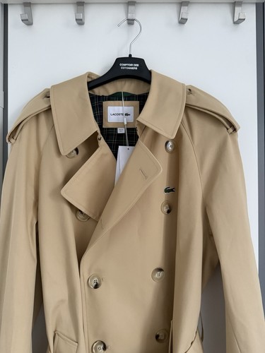 Lacoste trench long - , beige
