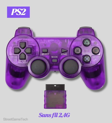 Manette ps2 sans fil - sans,