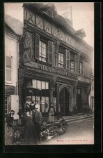 Old postcard Brou, La Maison de Bois 