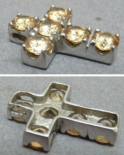 Pendentif croix argent - pendentif, en