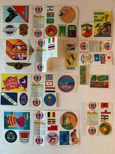 Lot stickers vintage tintin - -,