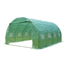 VOUNOT Serre de jardin tunnel 12m2 en acier galvanise- Taille : 4x3x2M