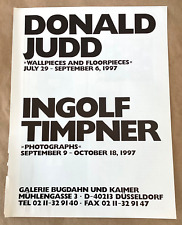 Donald Judd Ingolf Timpner gallery exhibition ad 1997 vintage art magzine print