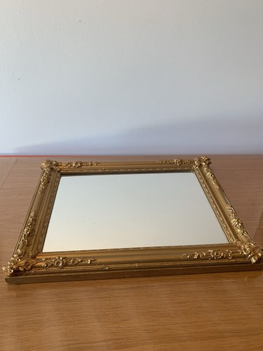 Miroir ancien bois - miroir, doré