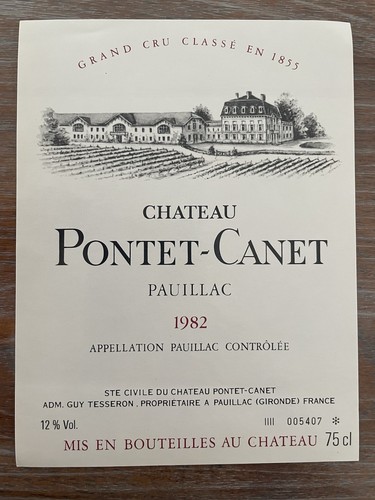 étiquette château pontet - Étiquette,