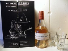 COFFRET COGNAC GOD BY GODET OVER PROOF PETITE CHAMPAGNE (35cl - 70,6%vol)
