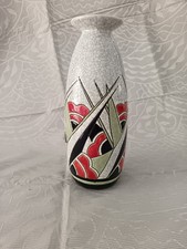Magnifique vase Art Déco de Catteau Boch Keramis, en parfait état, aucun éclat