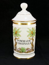 LIMOGES PORCELAIN PHARMACY POT WITH GALIEN POT ''VIRGIN OINTMENT''