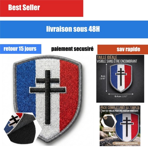 écusson croix lorraine - Écusson, de