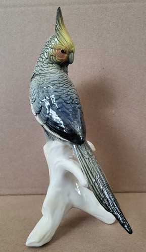 Porcelain cockatiel bird - porcelain,