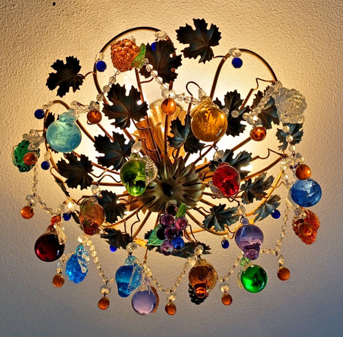 Lustre plafonnier murano - lustre,