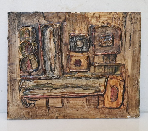 Huile sur panneau contemporain - panneau,