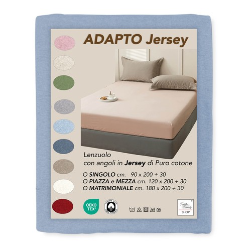 Draps housse jersey adapto - draps,