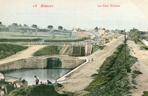 Carte beziers les - les, ecluses